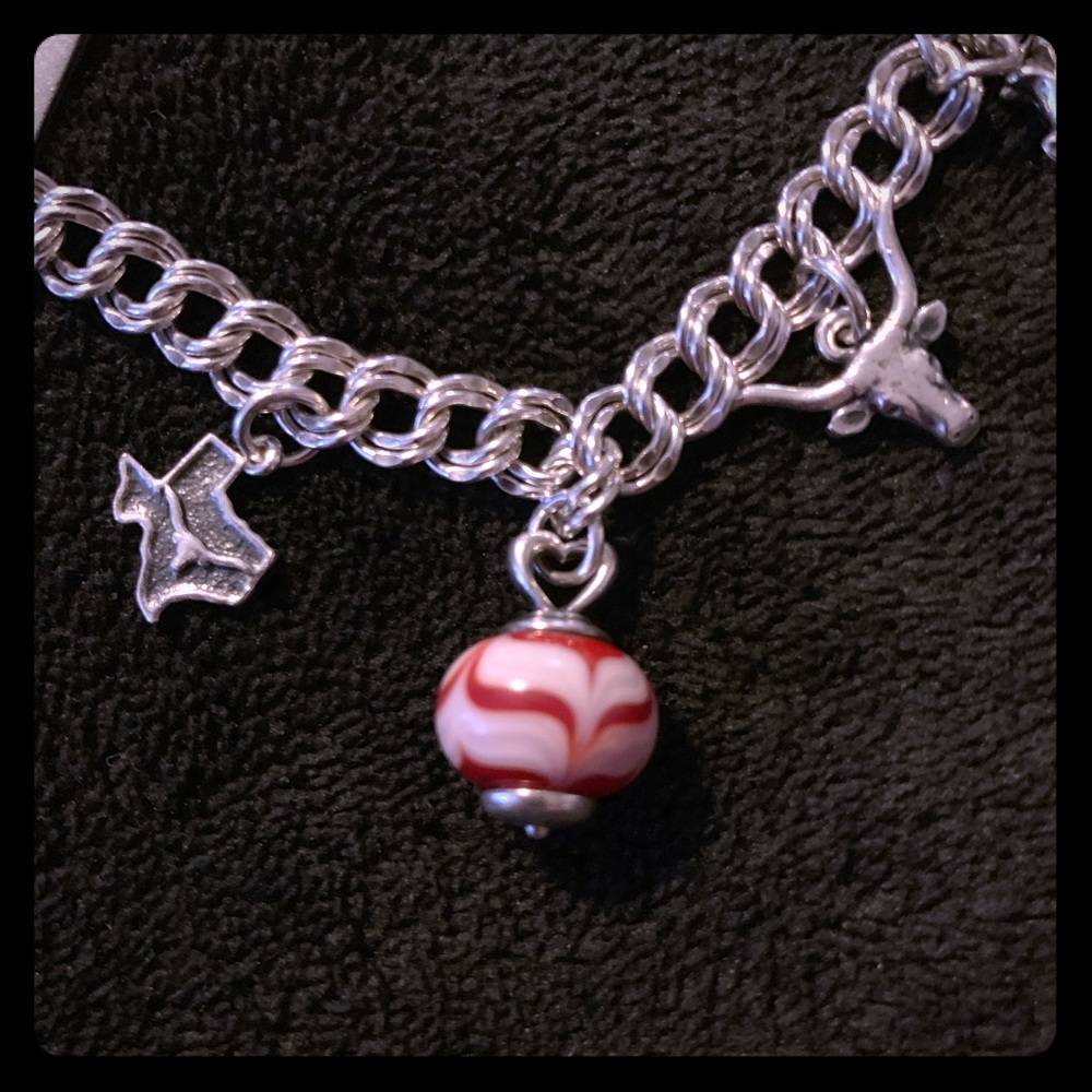 James Avery glass charm - red heart